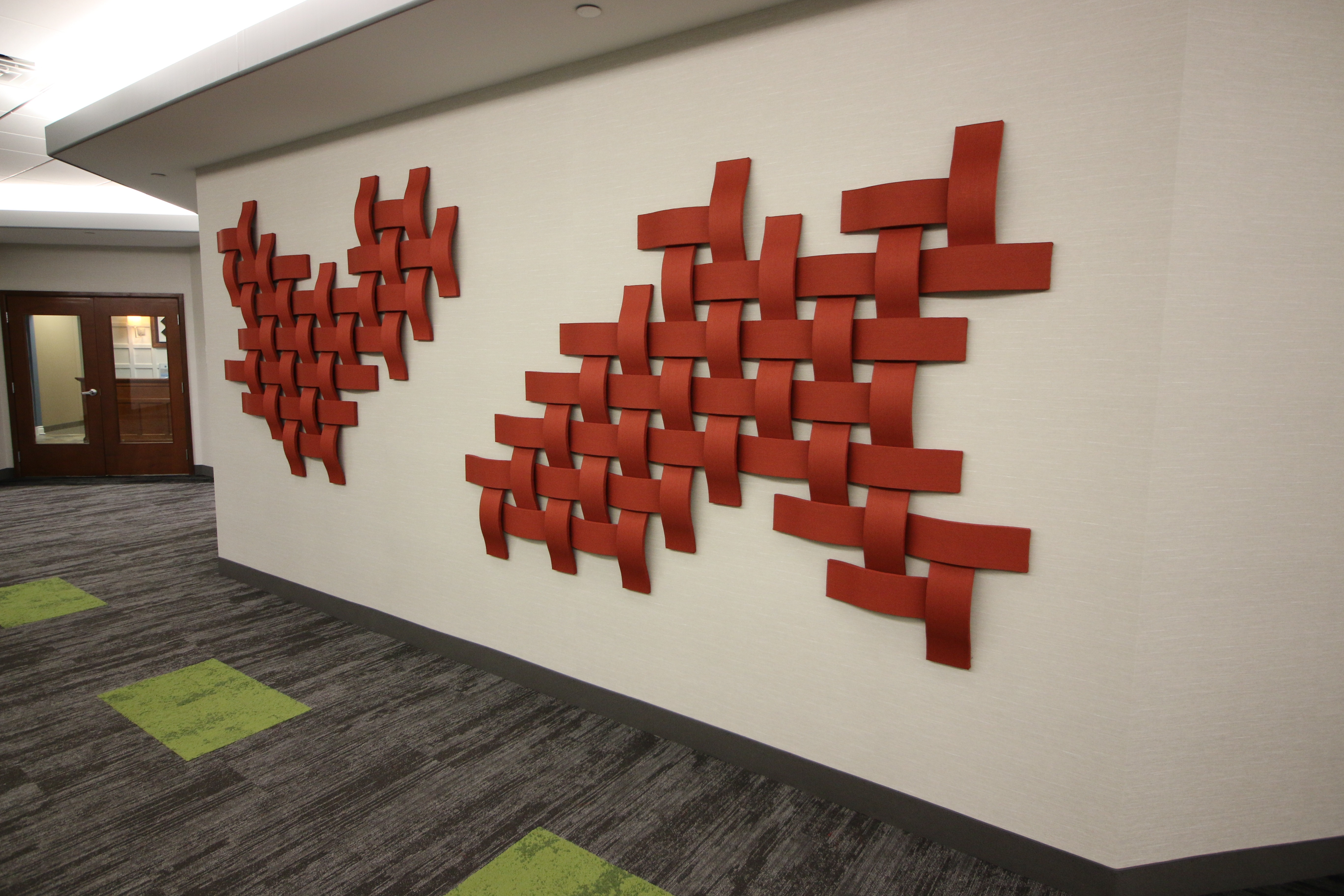 Weave tile install at The Rosenblum Companies
